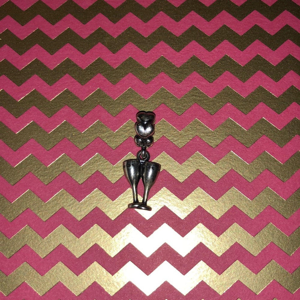 Pandora Dangling Champagne Flutes